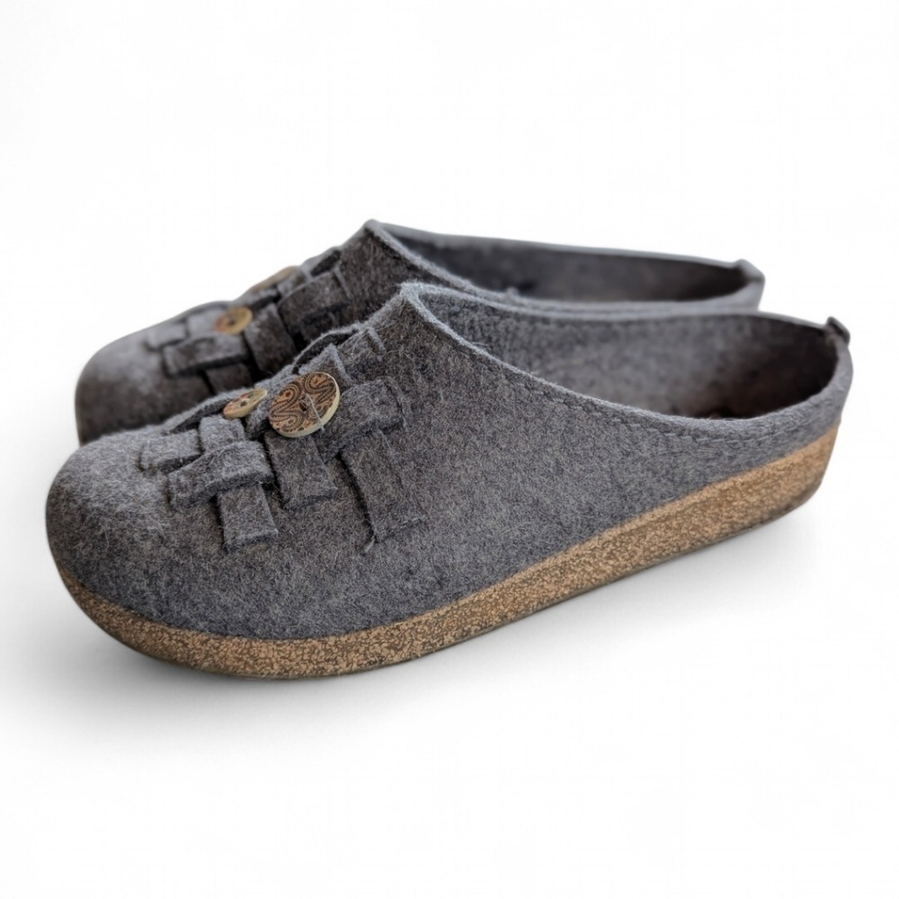 Haflinger Wool Mule Slide On Clogs Sz 8 Gray - Picture 4 of 16